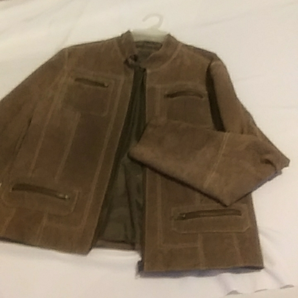 Suede leather jacket